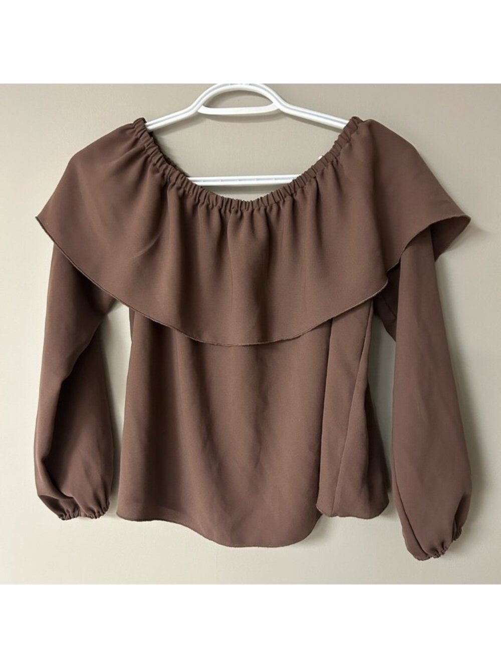 Wilfred Morel Off The Shoulder Brown Blouse